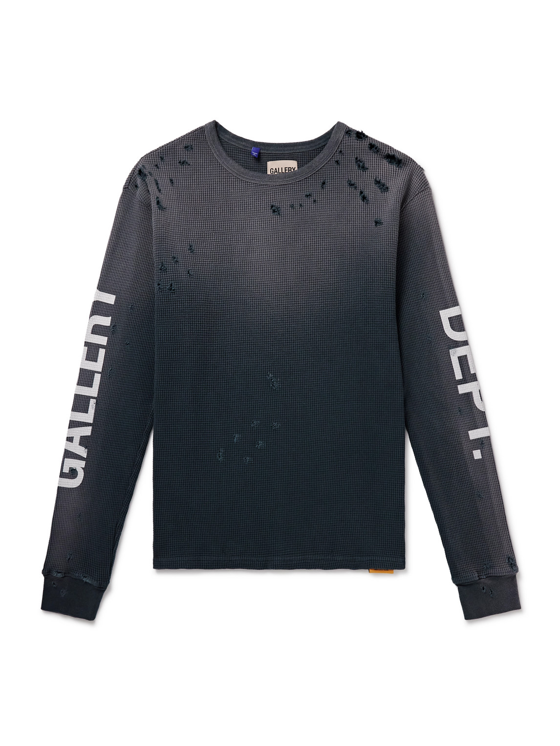 Urcle Distressed Logo-Print Waffle-Knit Cotton T-Shirt