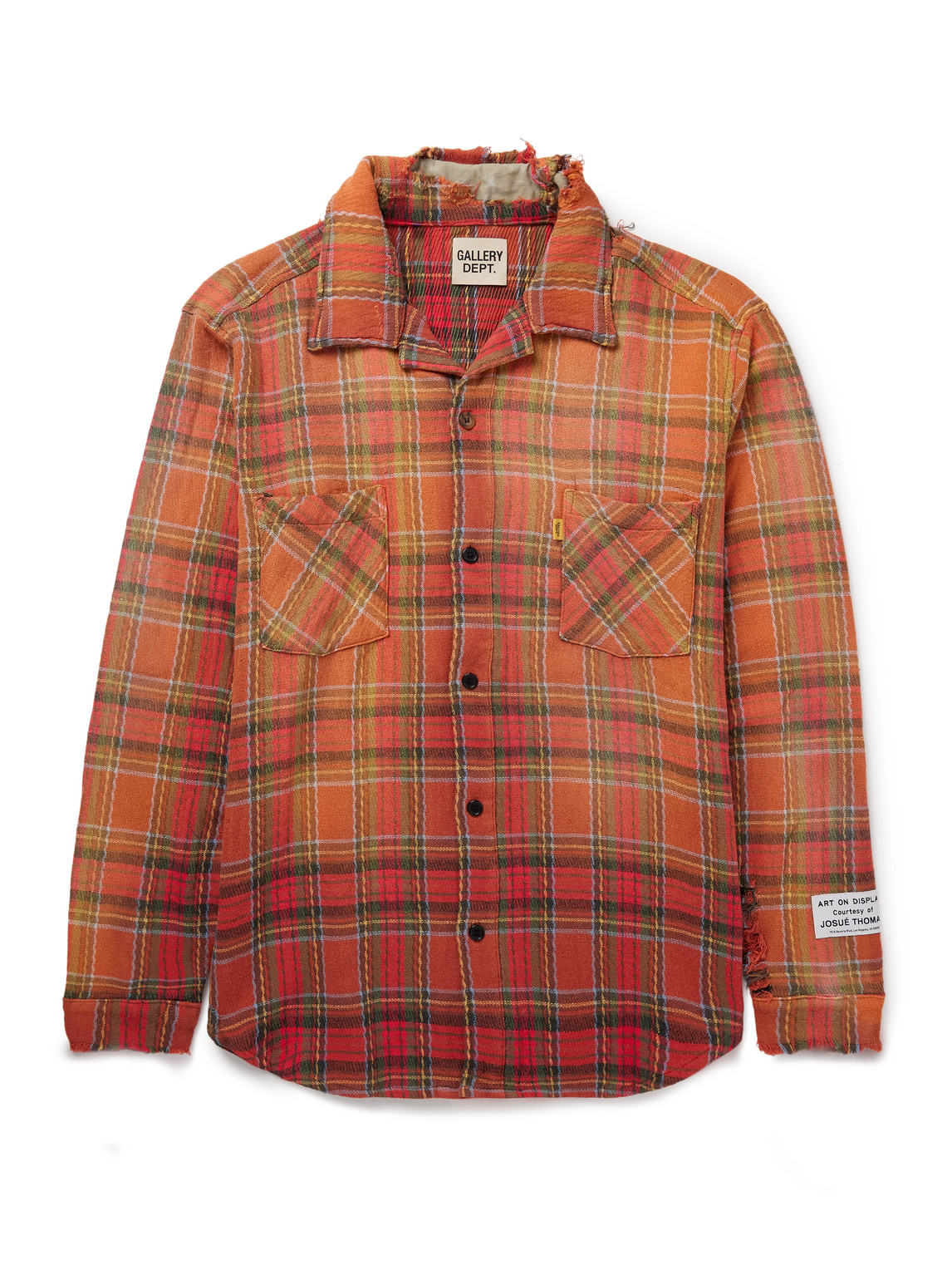 Marley Logo-Appliquéd Distressed Checked Cotton-Flannel Shirt