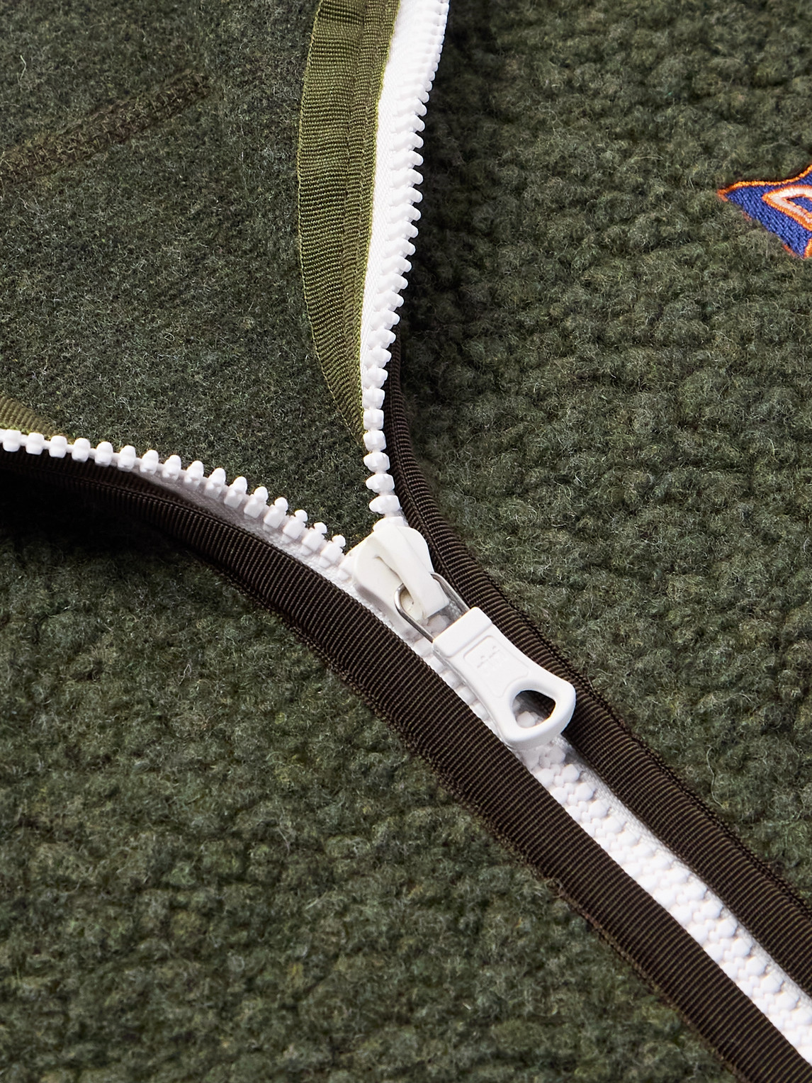 DRAKE'S LOGO-EMBROIDERED WOOL-BLEND BOUCLÉ JACKET
