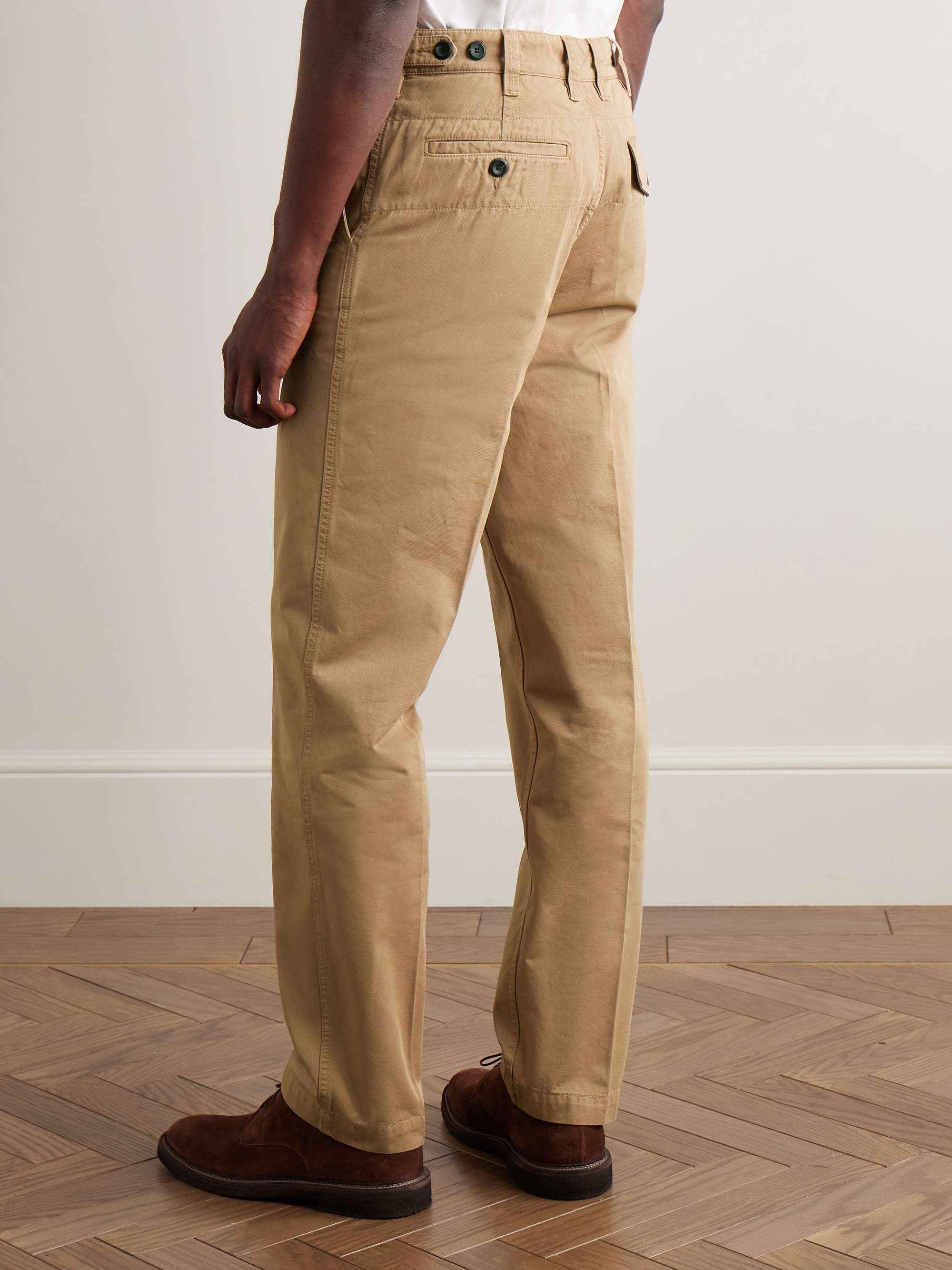 Brown Straight-Leg Cotton-Twill Chinos | DRAKE'S | MR PORTER