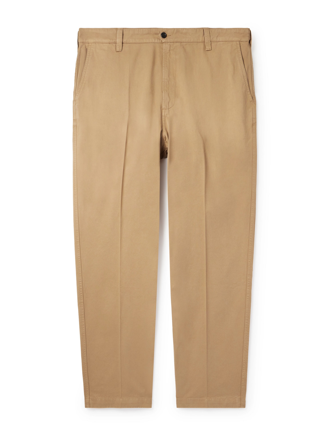 Drake's Straight-leg Cotton-twill Chinos In Brown