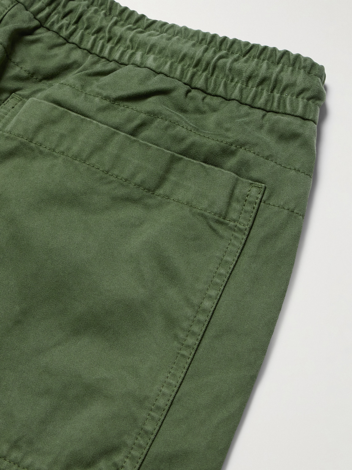 Shop Drake's Straight-leg Cotton Trousers In Green