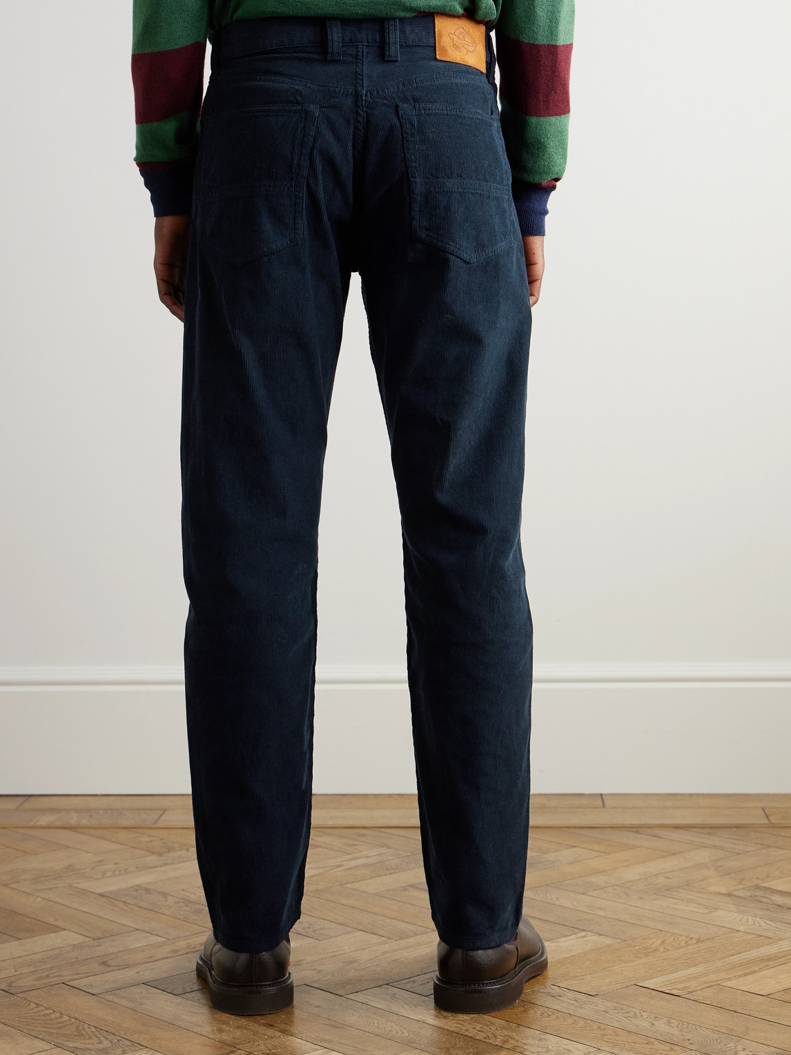 DRAKE'S STRAIGHT-LEG COTTON-CORDUROY TROUSERS
