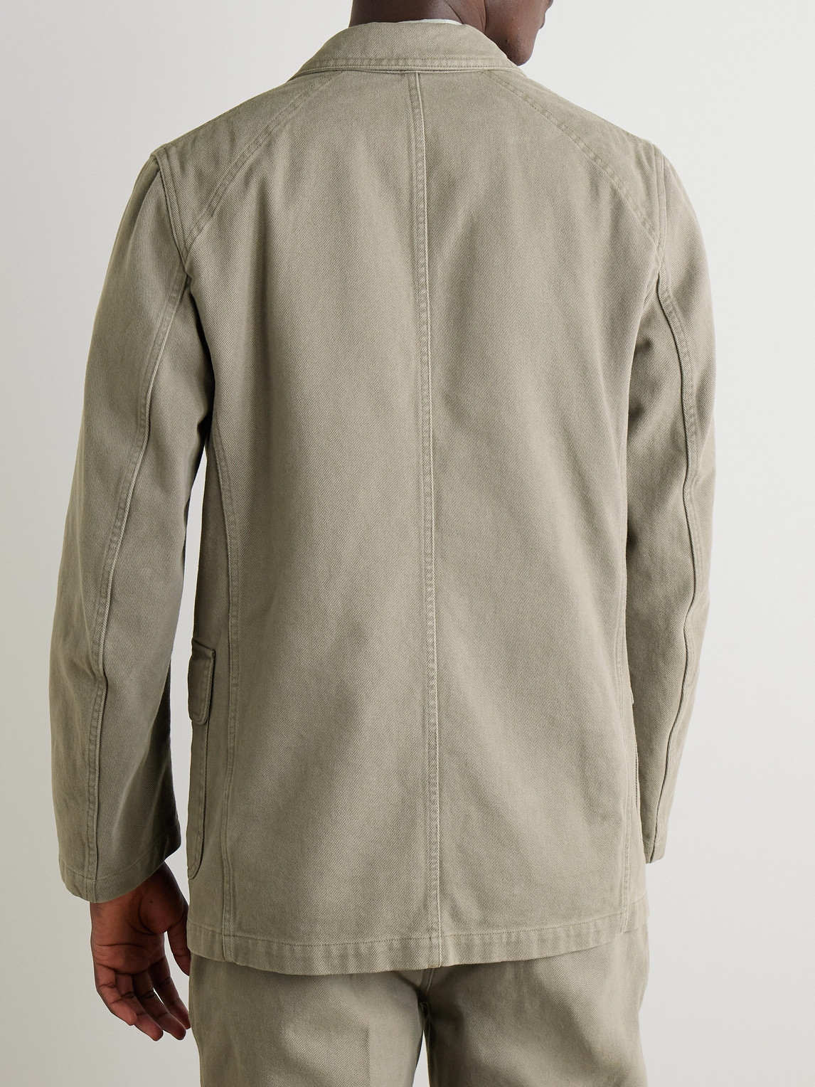 Shop Drake's Mk. 1 Games Unstructured Cotton-twill Suit Jacket In Green
