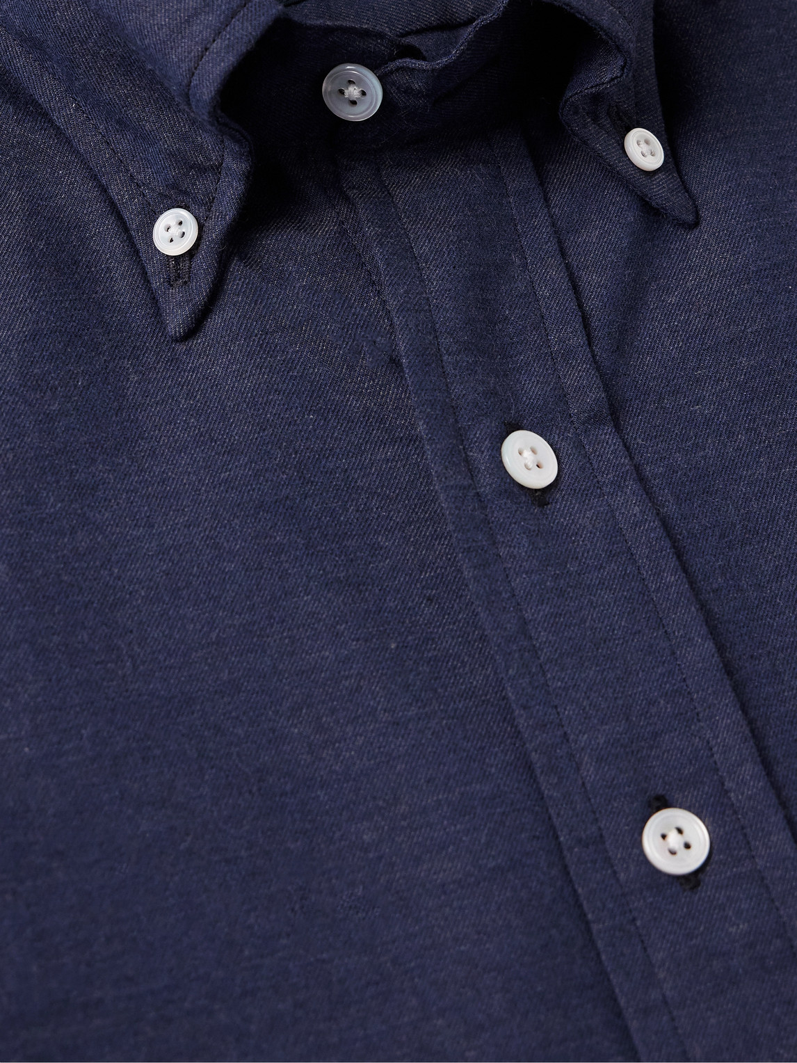 DRAKE'S BUTTON-DOWN COLLAR COTTON-FLANNEL SHIRT