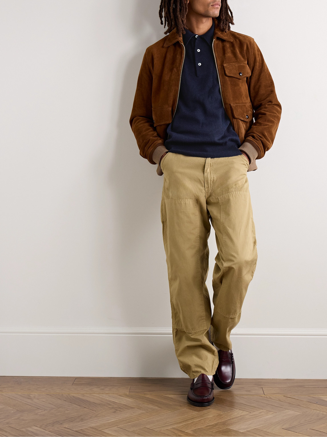 DRAKE'S MERINO WOOL POLO SHIRT