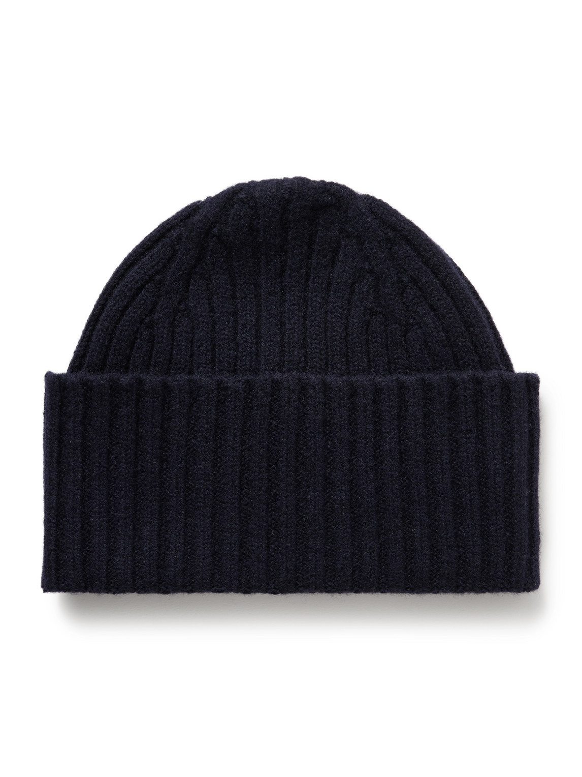 Drake's Ribbed Wool Beanie In Blue