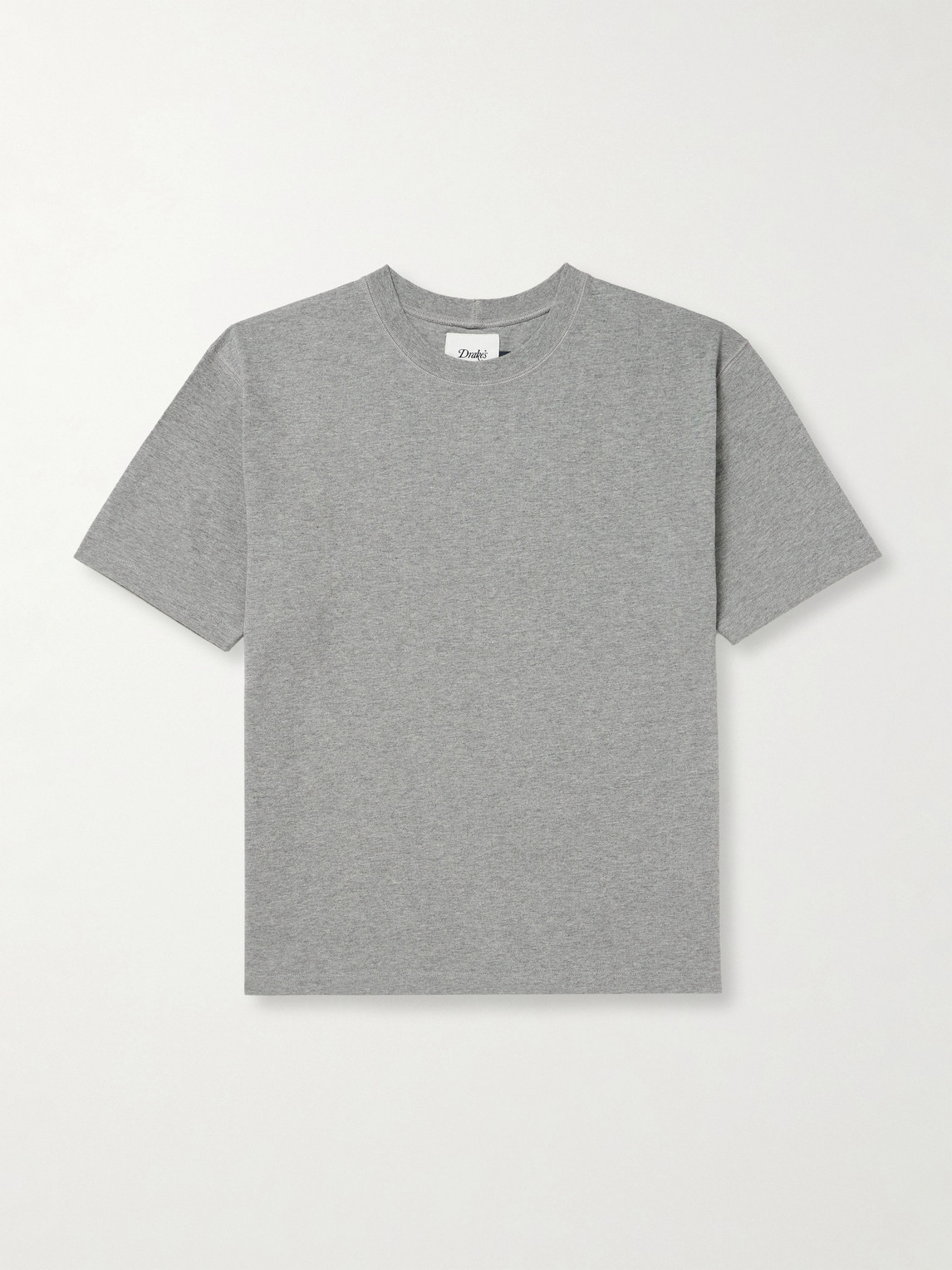 Drake's Hiking Cotton-jersey T-shirt In Gray