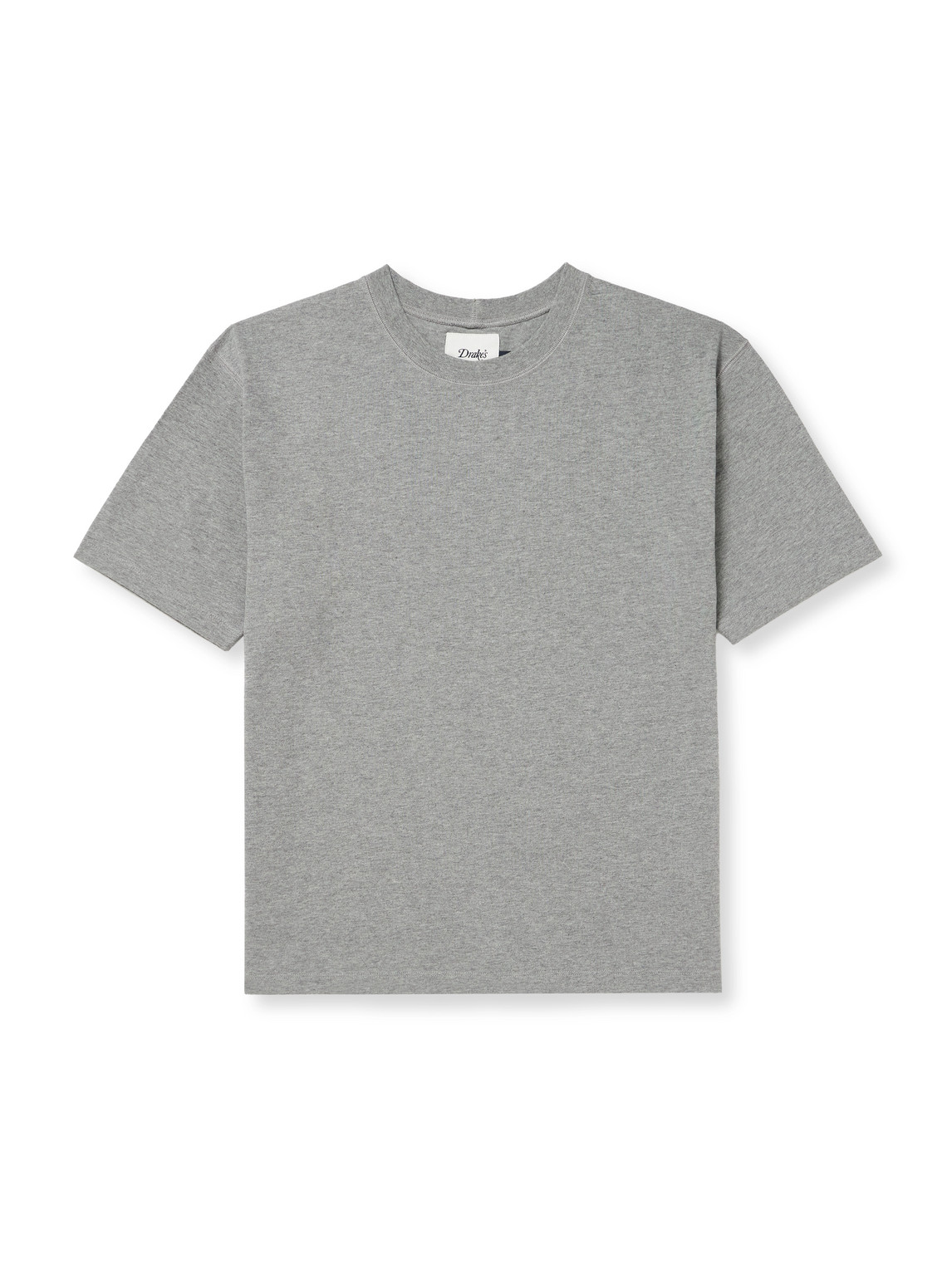 Drake's Hiking Cotton-jersey T-shirt In Grey