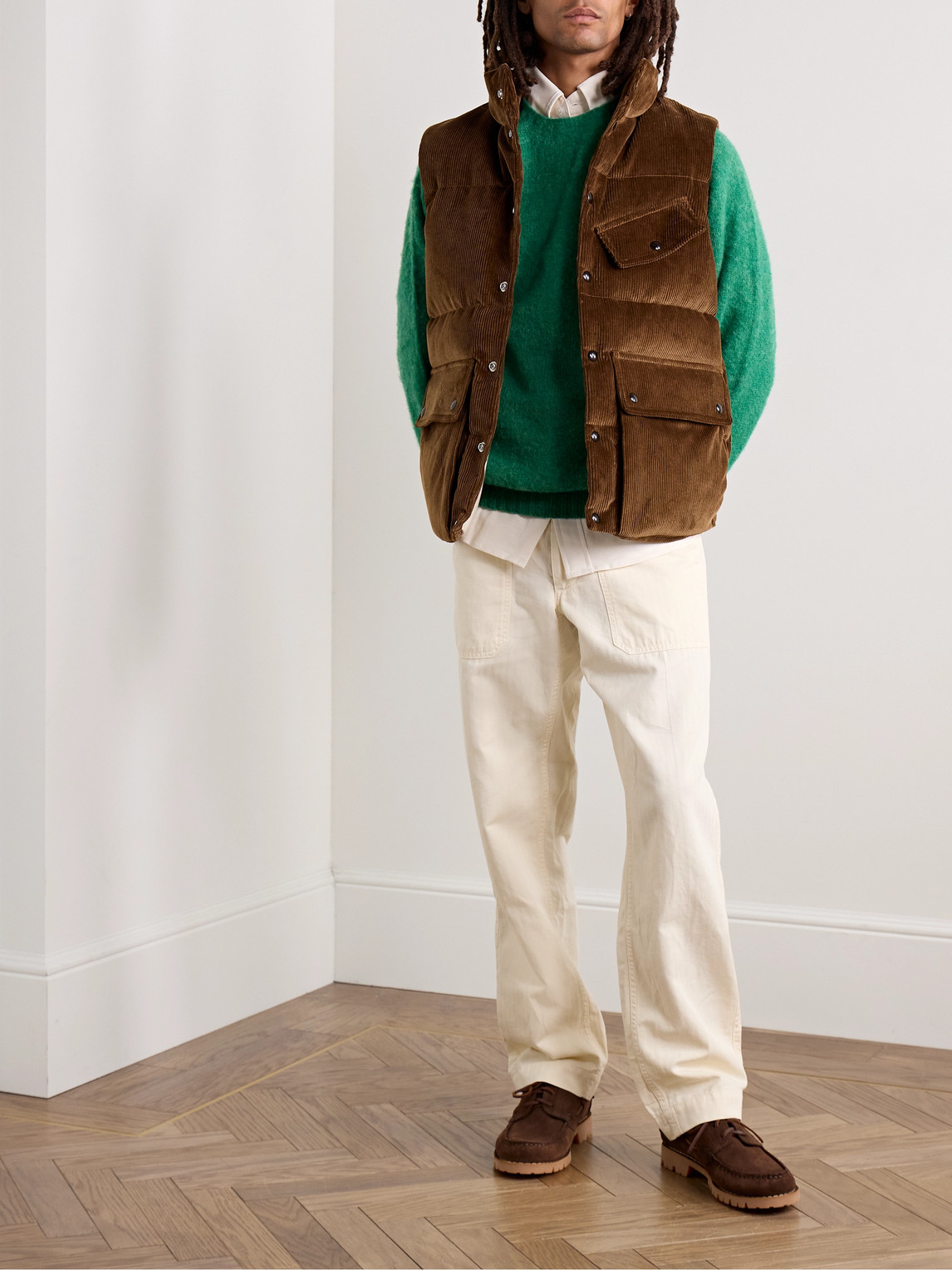DRAKE'S BRUSHED SHETLAND WOOL SWEATER