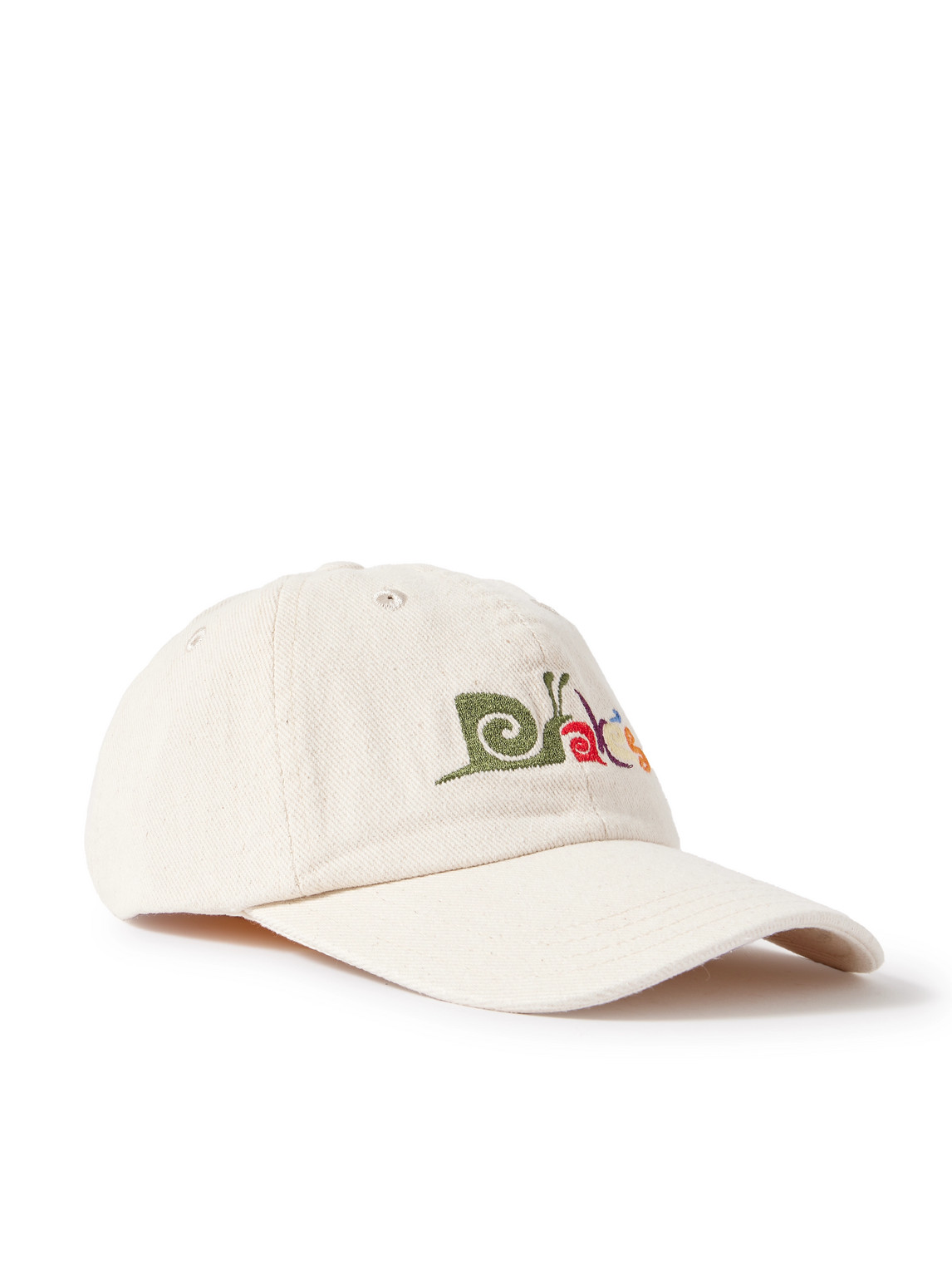 DRAKE'S LOGO-EMBROIDERED COTTON-TWILL BASEBALL CAP 