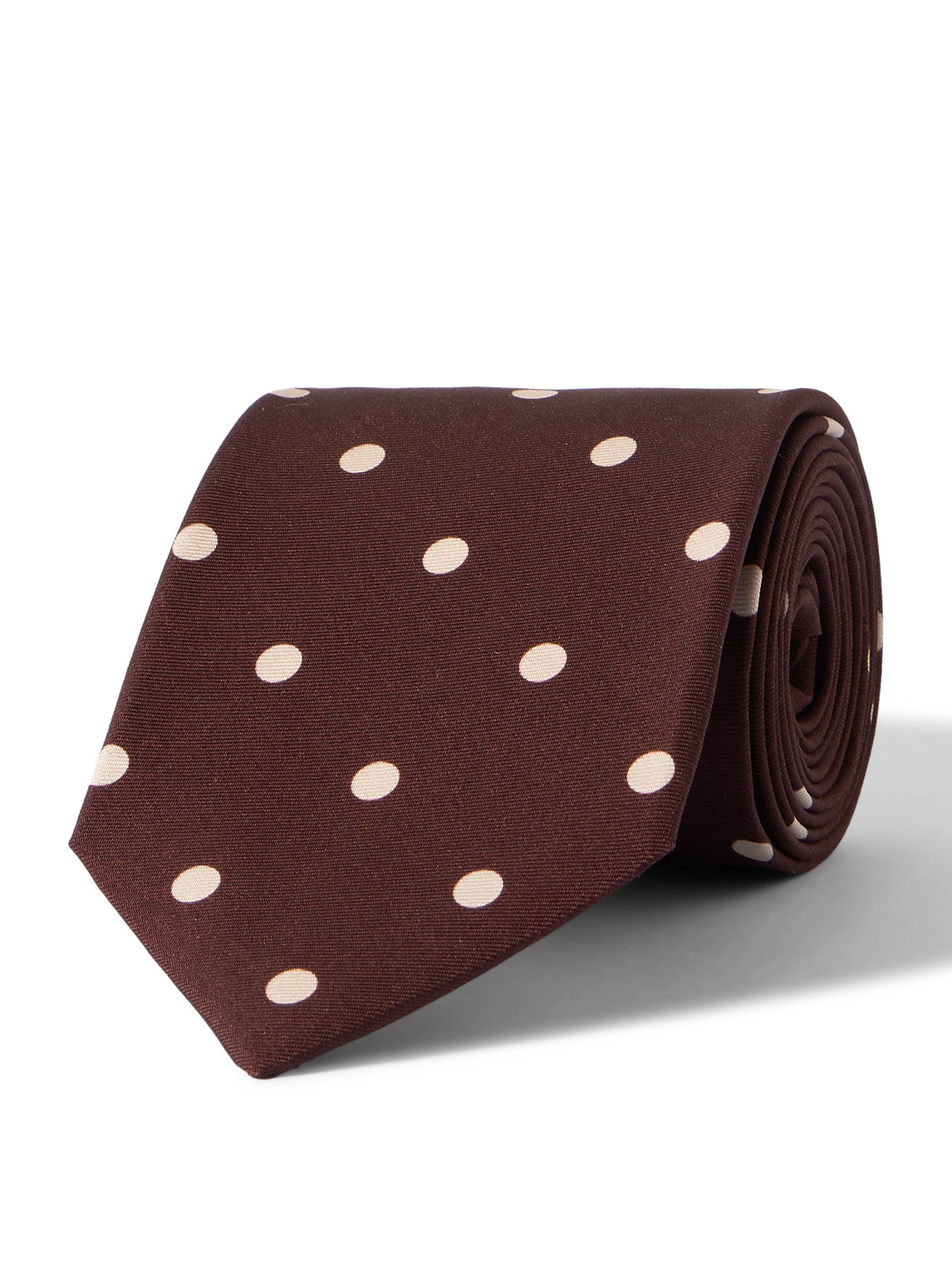 DRAKE'S 8CM POLKA-DOT SILK-TWILL TIE