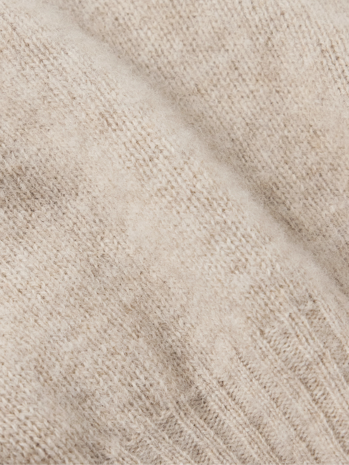 Shop Drake's Brushed Shetland Wool Sweater In Gray
