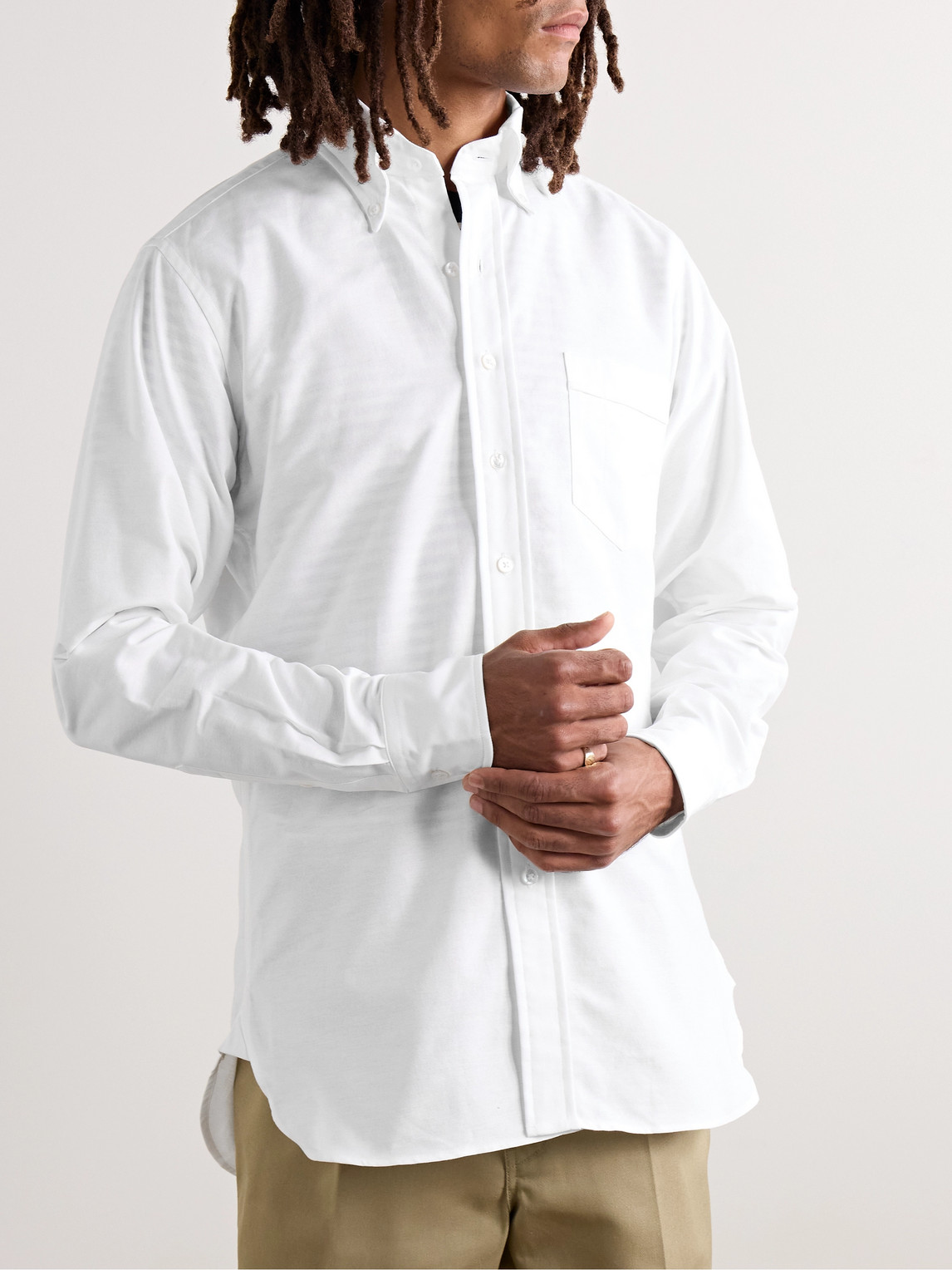 Slim-Fit Button-Down Collar Cotton Oxford Shirt