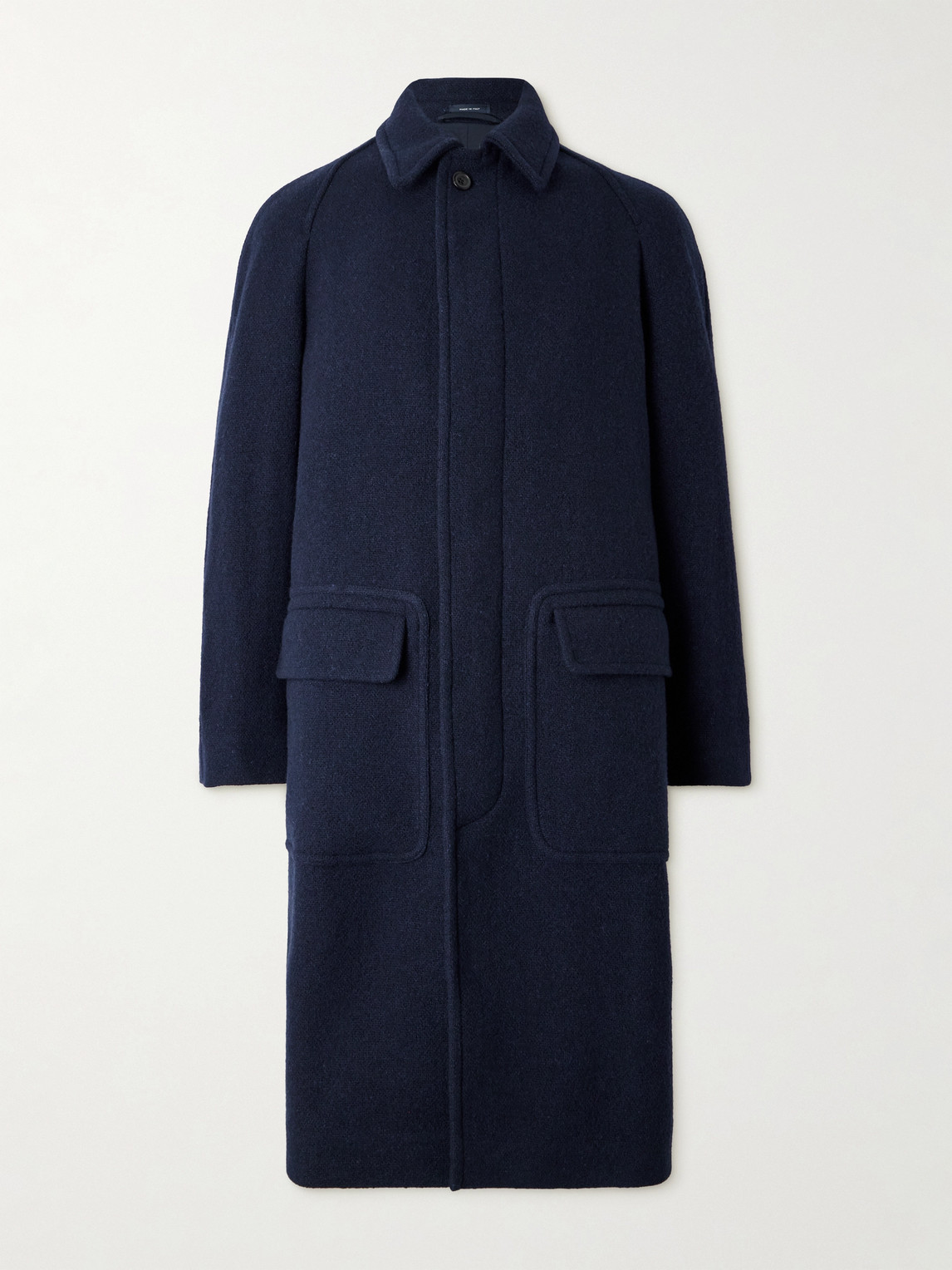 Drake's Wool Coat In Blue