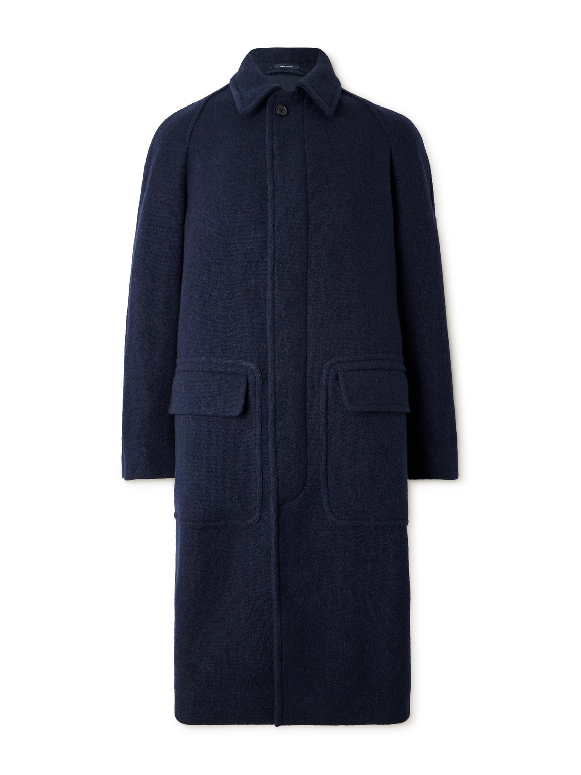 Drake's Wool Coat In Blue