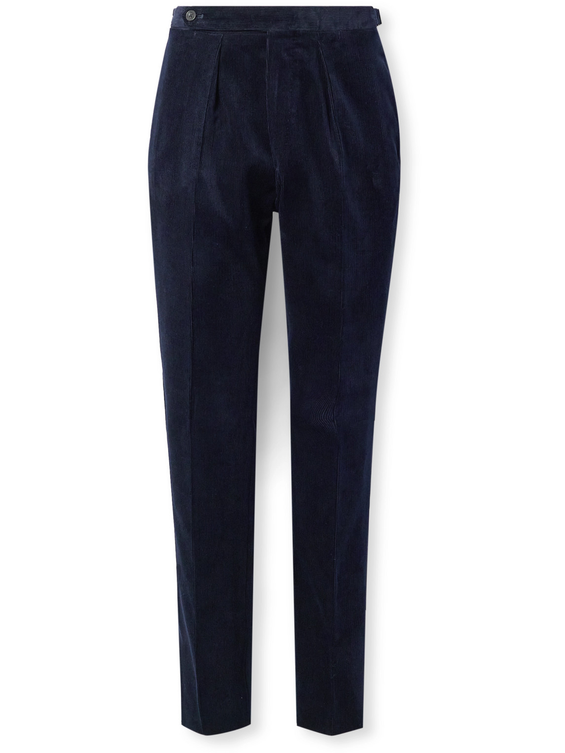 Shop Drake's Straight-leg Cotton-corduroy Suit Trousers In Blue