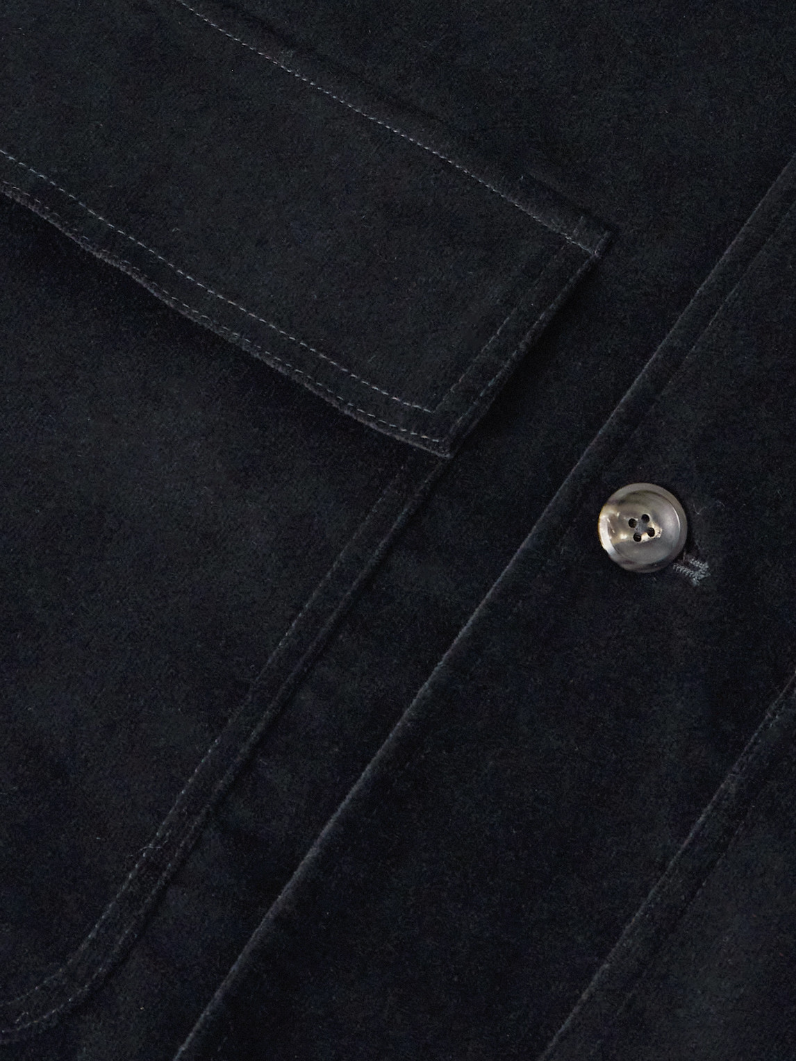 DRAKE'S COTTON-BLEND VELVET CHORE JACKET