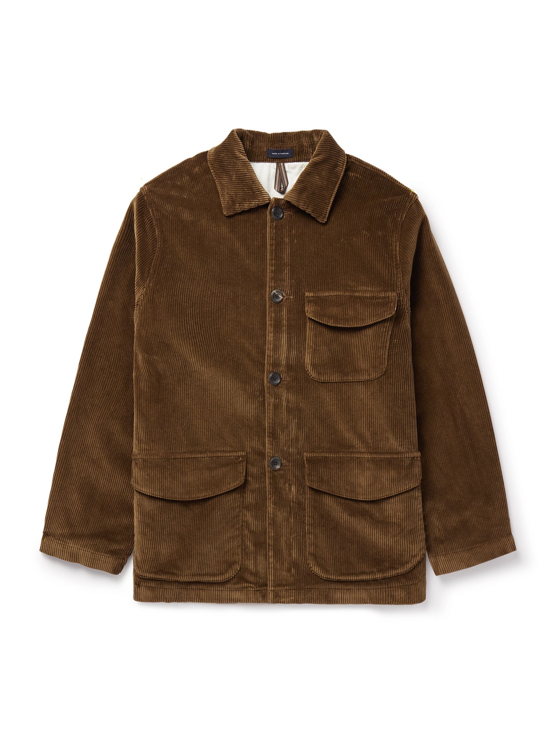 DRAKE'S COTTON-CORDUROY CHORE JACKET