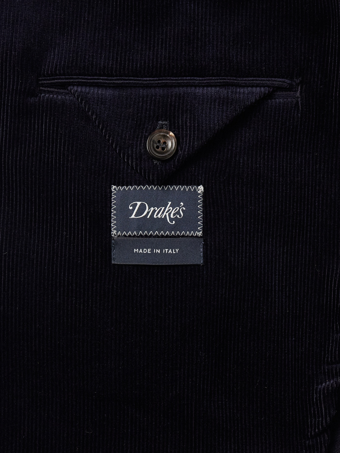 DRAKE'S COTTON-CORDUROY SUIT JACKET
