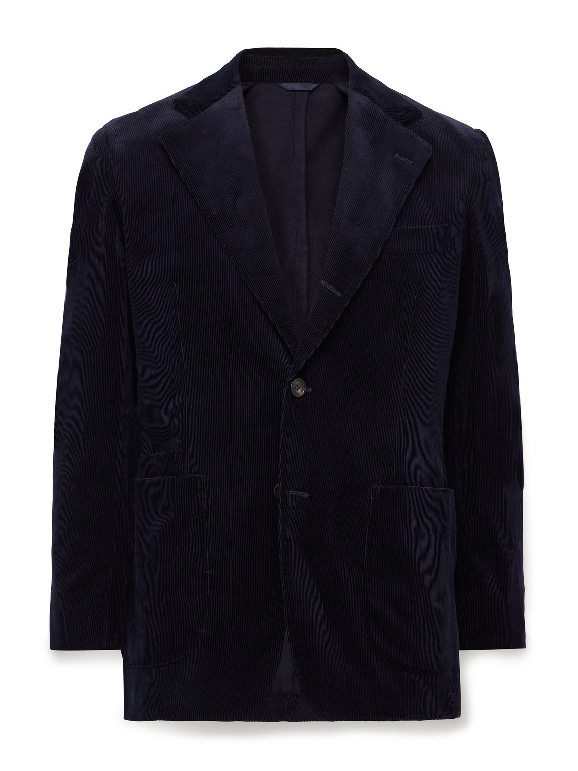 Drake's Cotton-corduroy Suit Jacket In Blue