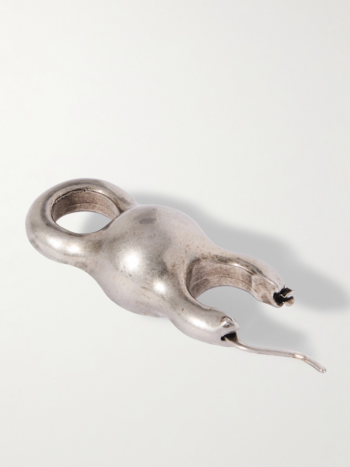 ACNE STUDIOS AGOFLUS BALL SILVER-TONE EARRINGS
