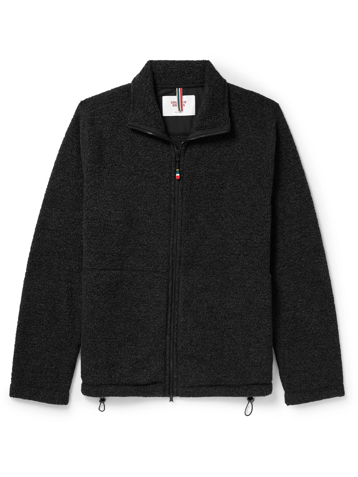 Orlebar Brown Senon Fleece Jacket In Black
