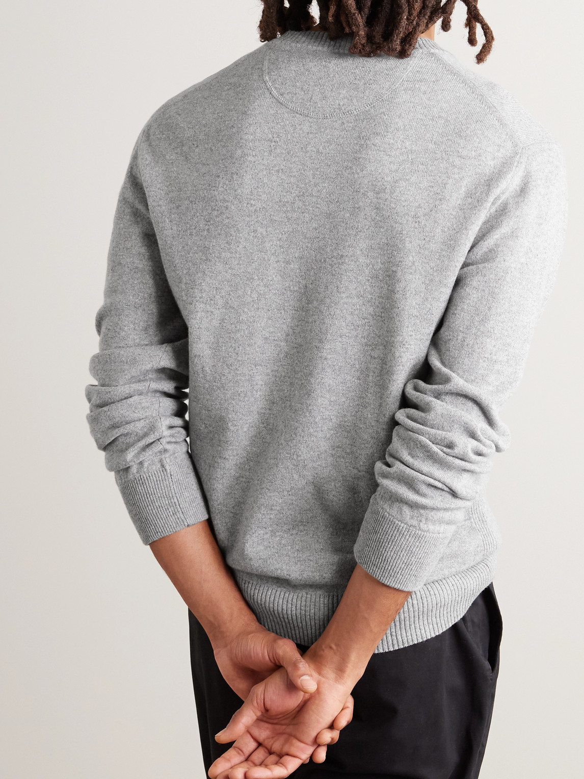 Orlebar Brown Levar Cashmere Sweater In Gray