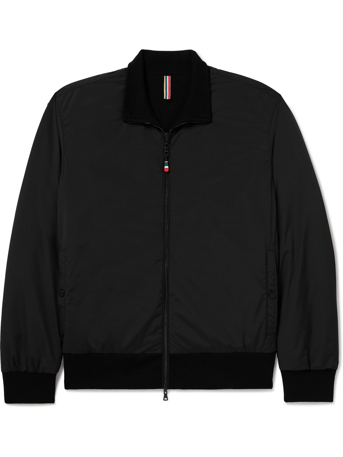 Orlebar Brown Sedgeley Reversible Shell And Merino Wool Padded Bomber Jacket In Black
