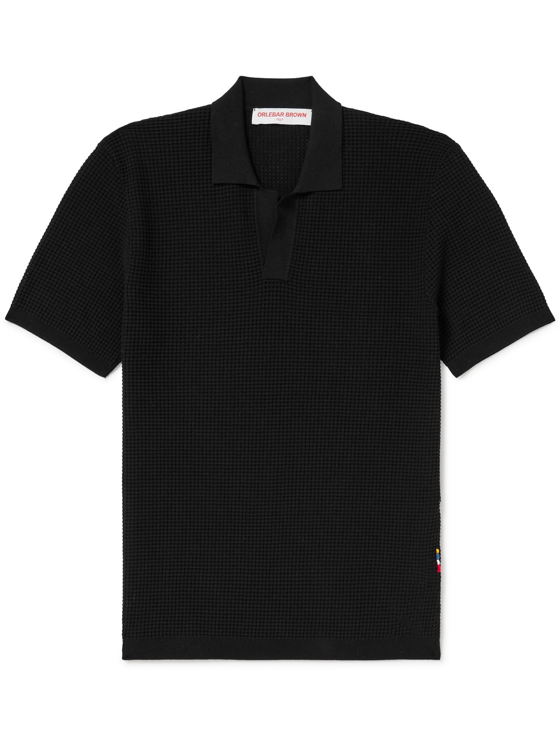 Roddy Waffle-Knit Polo Shirt