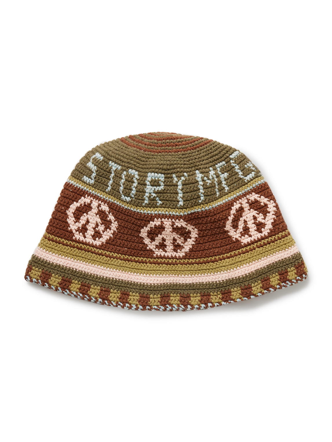 Story Mfg. Brew Crocheted Organic Cotton Bucket Hat In Green