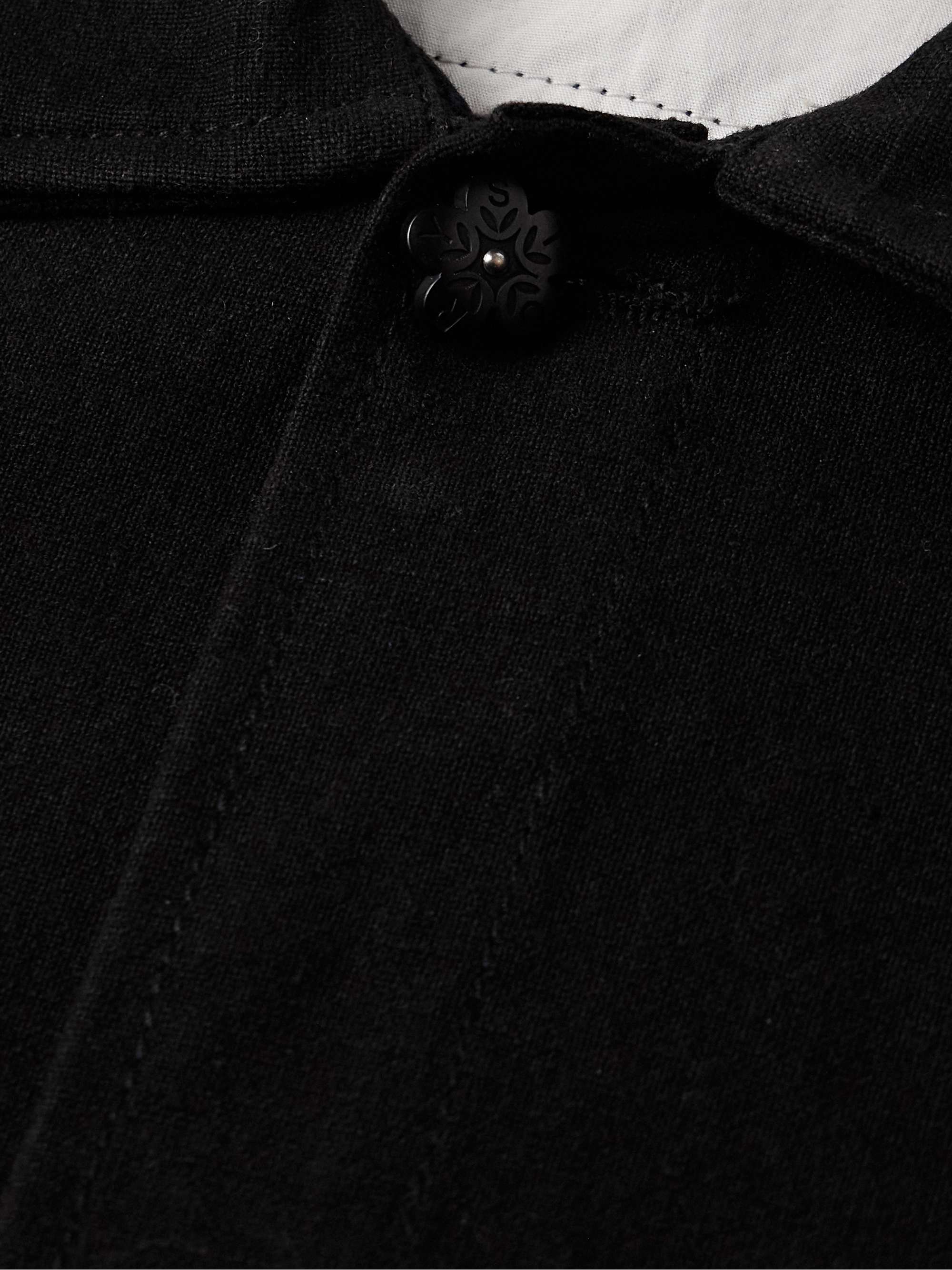 Black Short on Time Logo-Embroidered Organic Cotton Jacket Black Short on Time Logo-Embroidered Organic Cotton Jacket