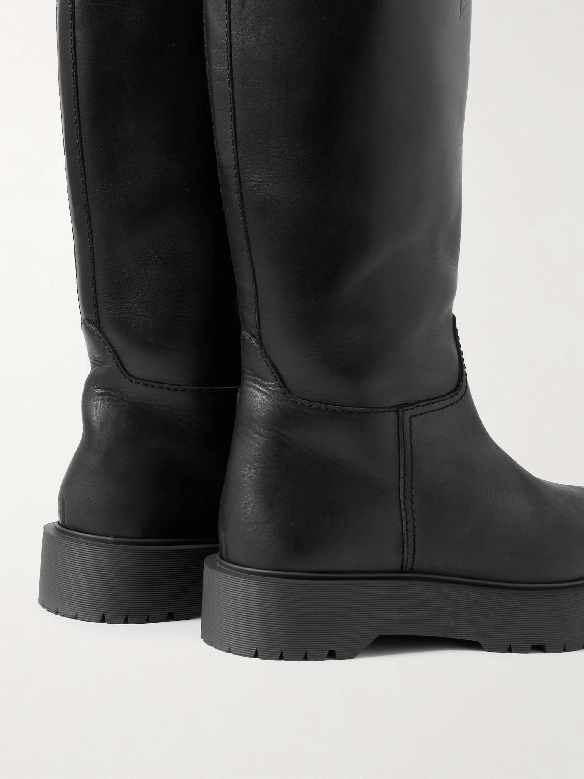 ENFANTS RICHES DÉPRIMÉS Logo-Embossed Leather Boots for Men ENFANTS RICHES DÉPRIMÉS Logo-Embossed Leather Boots for Men
