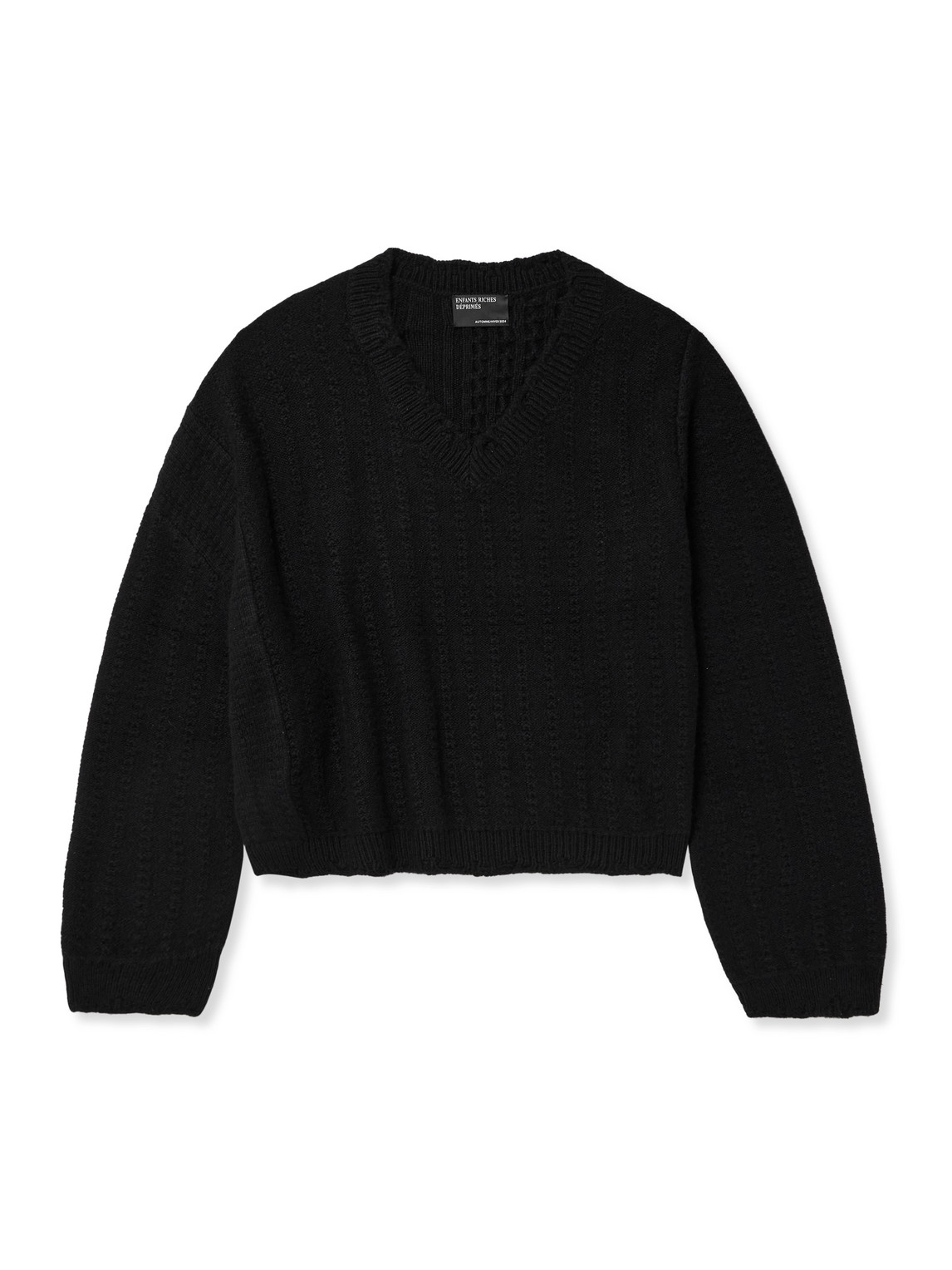 Asymmetric Cashmere-Jacquard Sweater