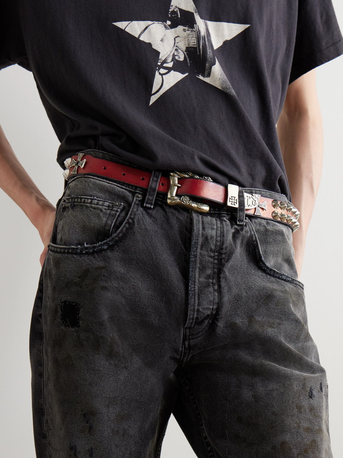 Enfants Riches Déprimés 4cm Studded Leather Belt | Smart Closet