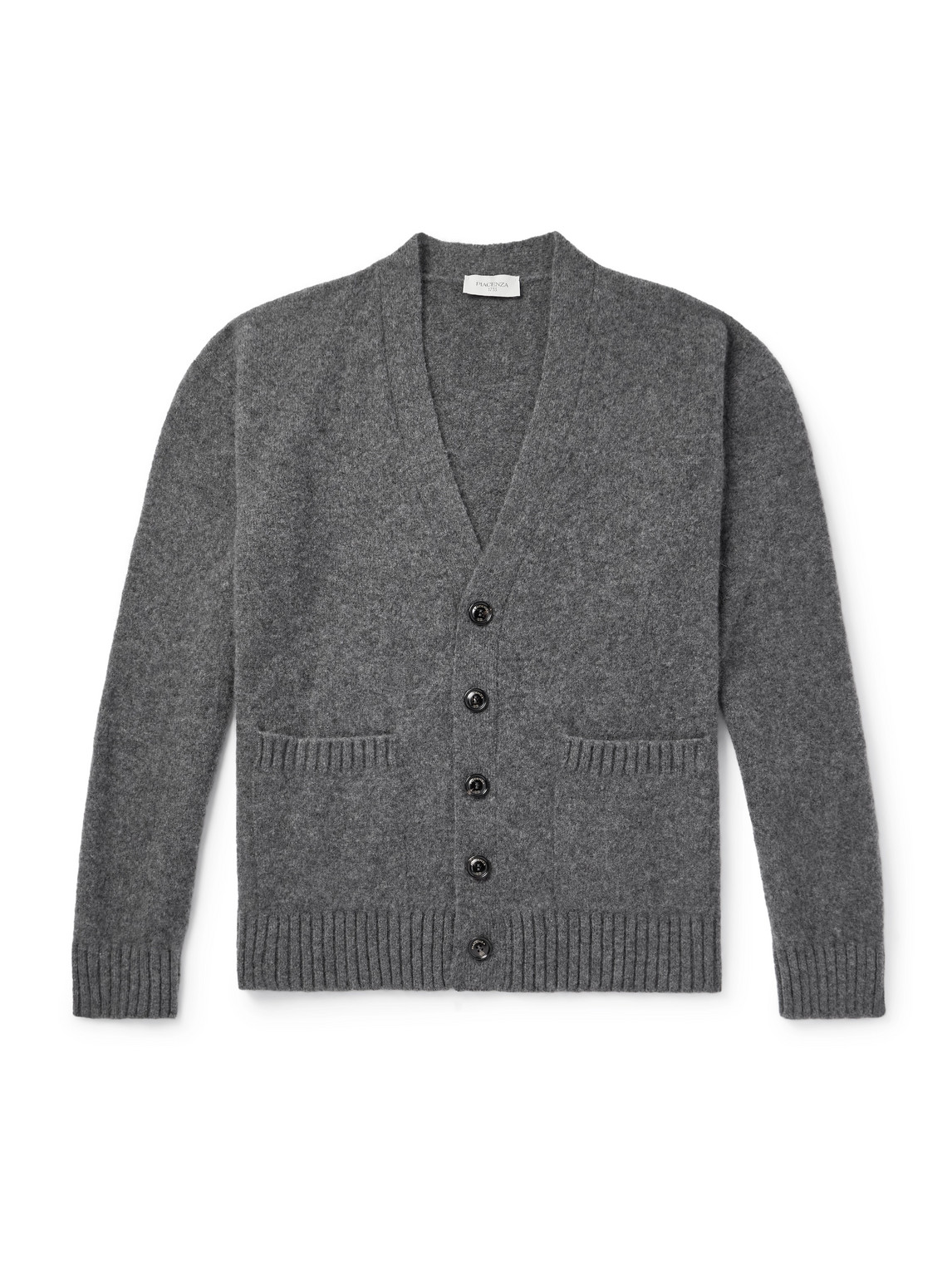 Brushed Cashmere-Blend Cardigan