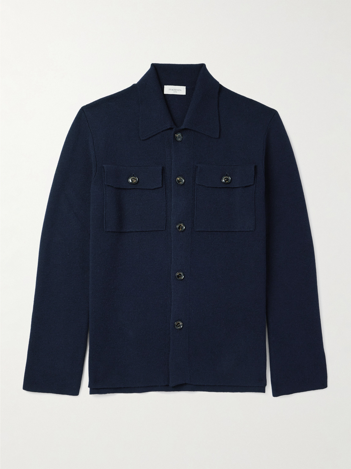 Piacenza 1733 Wool Overshirt In Blue