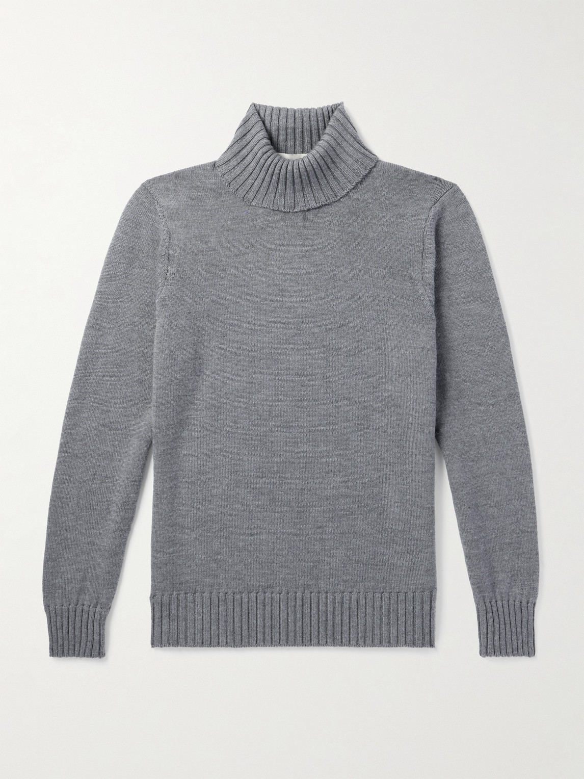Piacenza 1733 Slim-fit Wool Rollneck Sweater In Gray
