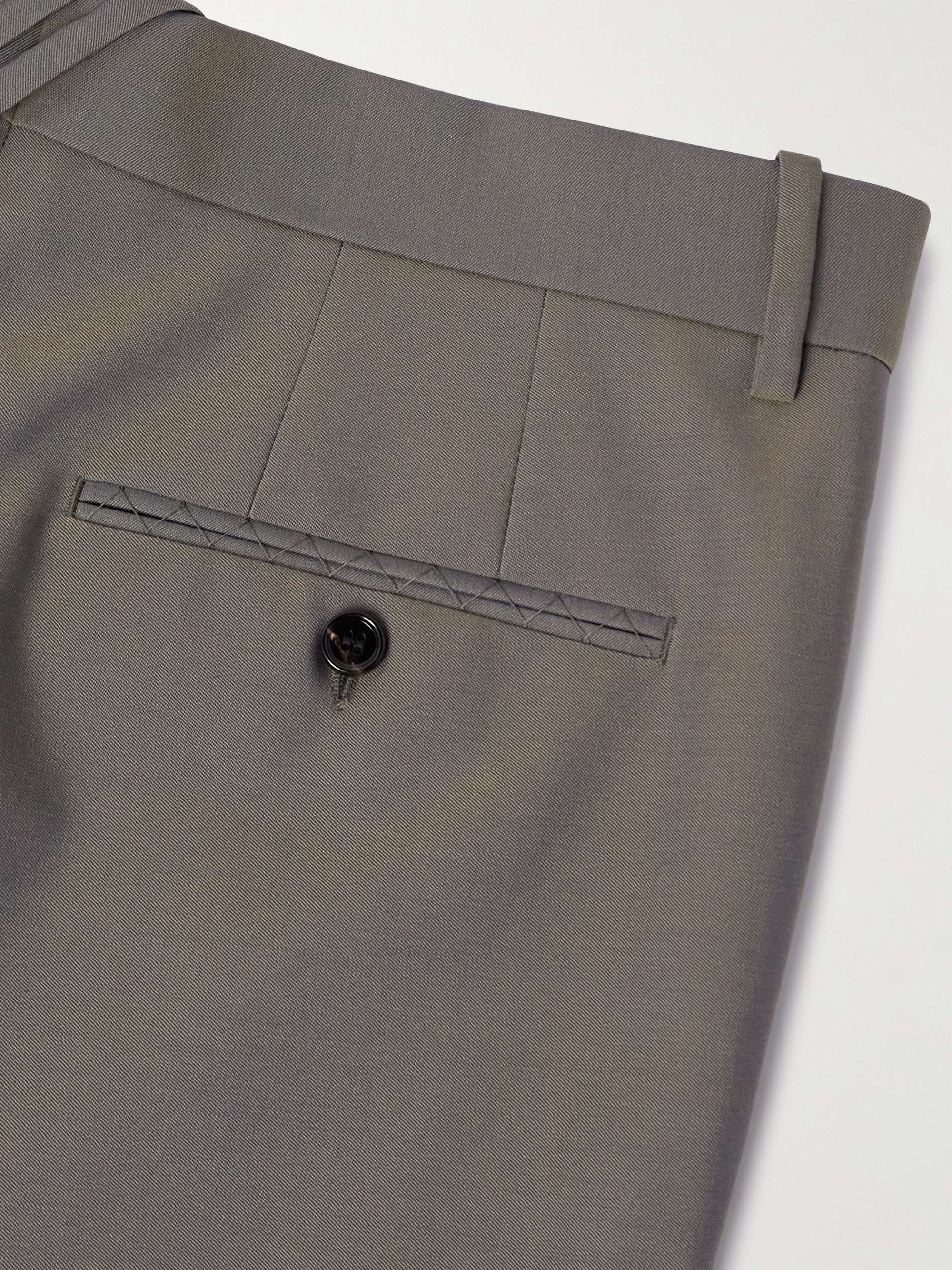 BURBERRY Straight-Leg Iridescent Wool Suit Trousers for Men | MR PORTER