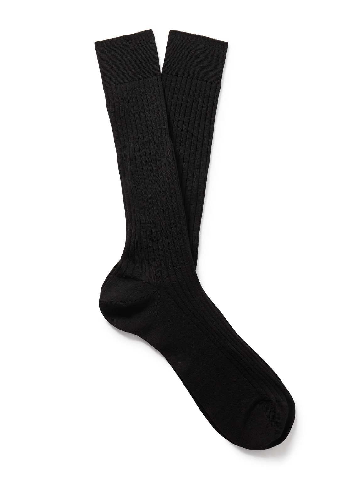 Ribbed Merino Wool-Blend Socks