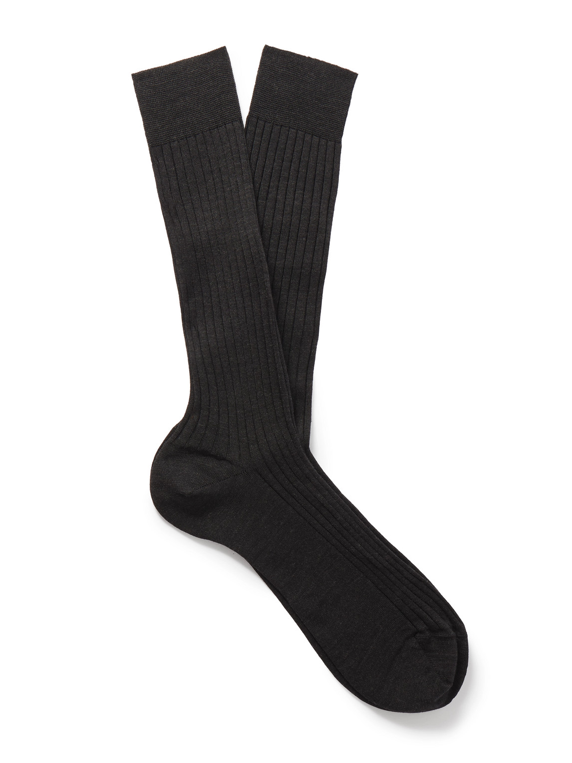 Ribbed Merino Wool-Blend Socks