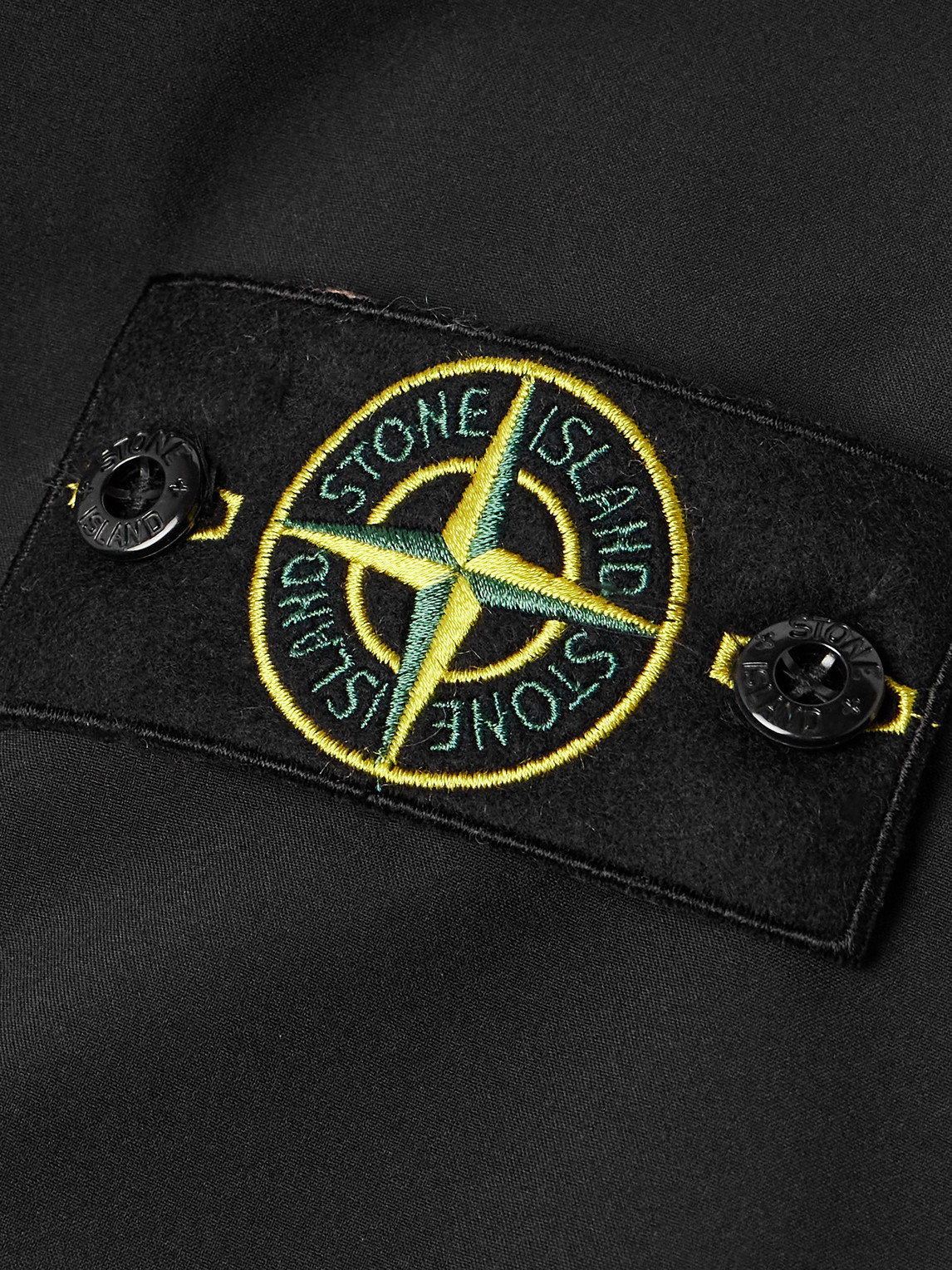 Stone Island Shell Zip-up Jacket In Black