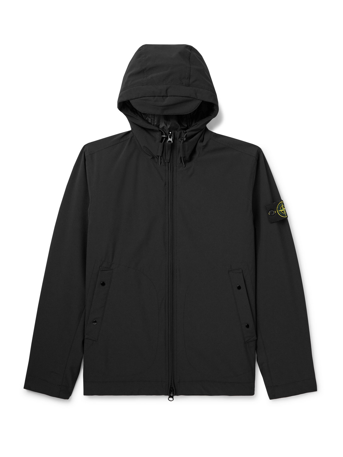 Stone Island Shell Zip-up Jacket In Black