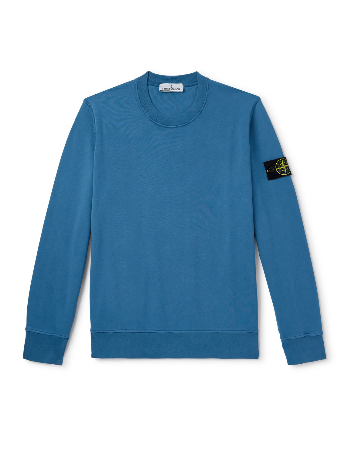 Stone Island Winter Cotton Crewneck Sweater Knitwear Blue In Blue