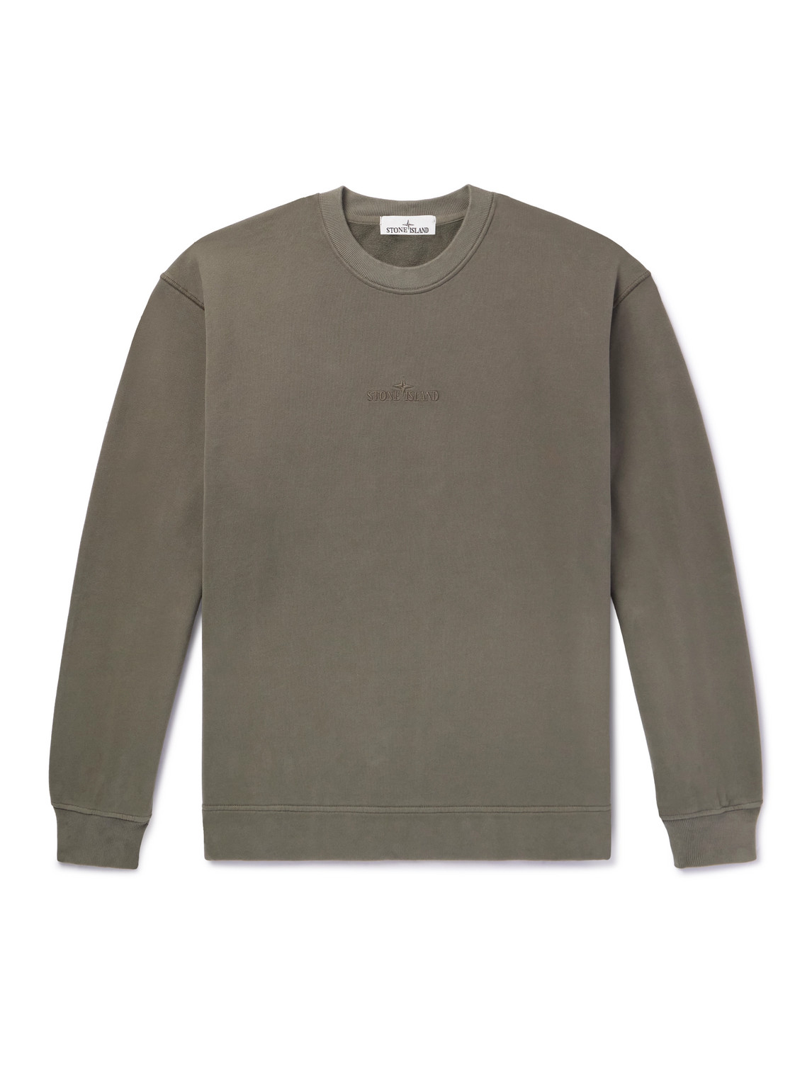 Stone Island - Oversized Logo-Embroidered Cotton-Jersey Sweatshirt - Men - Green - XXL