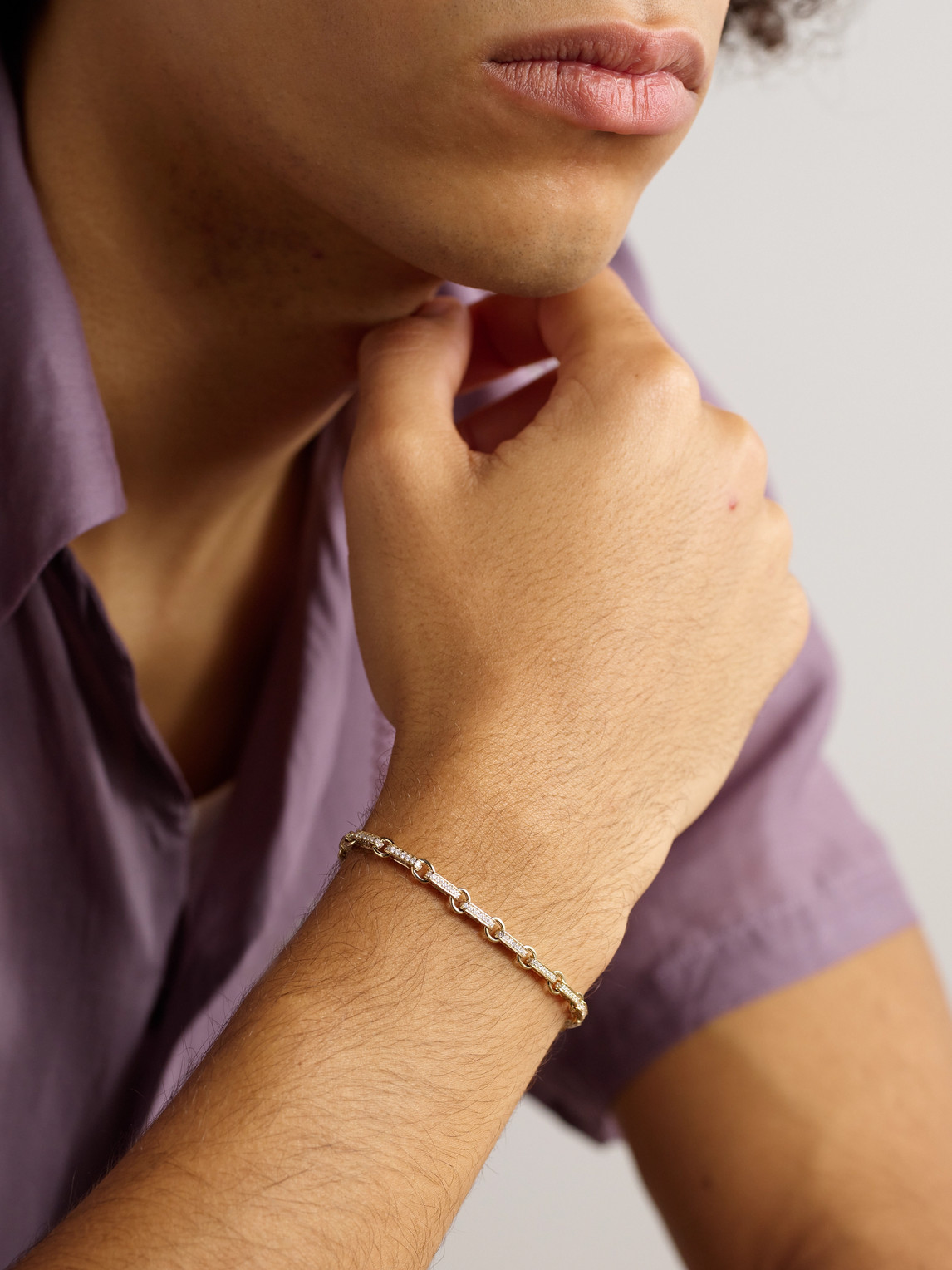 Sydney Evan 14-karat Gold Diamond Bracelet In Gold