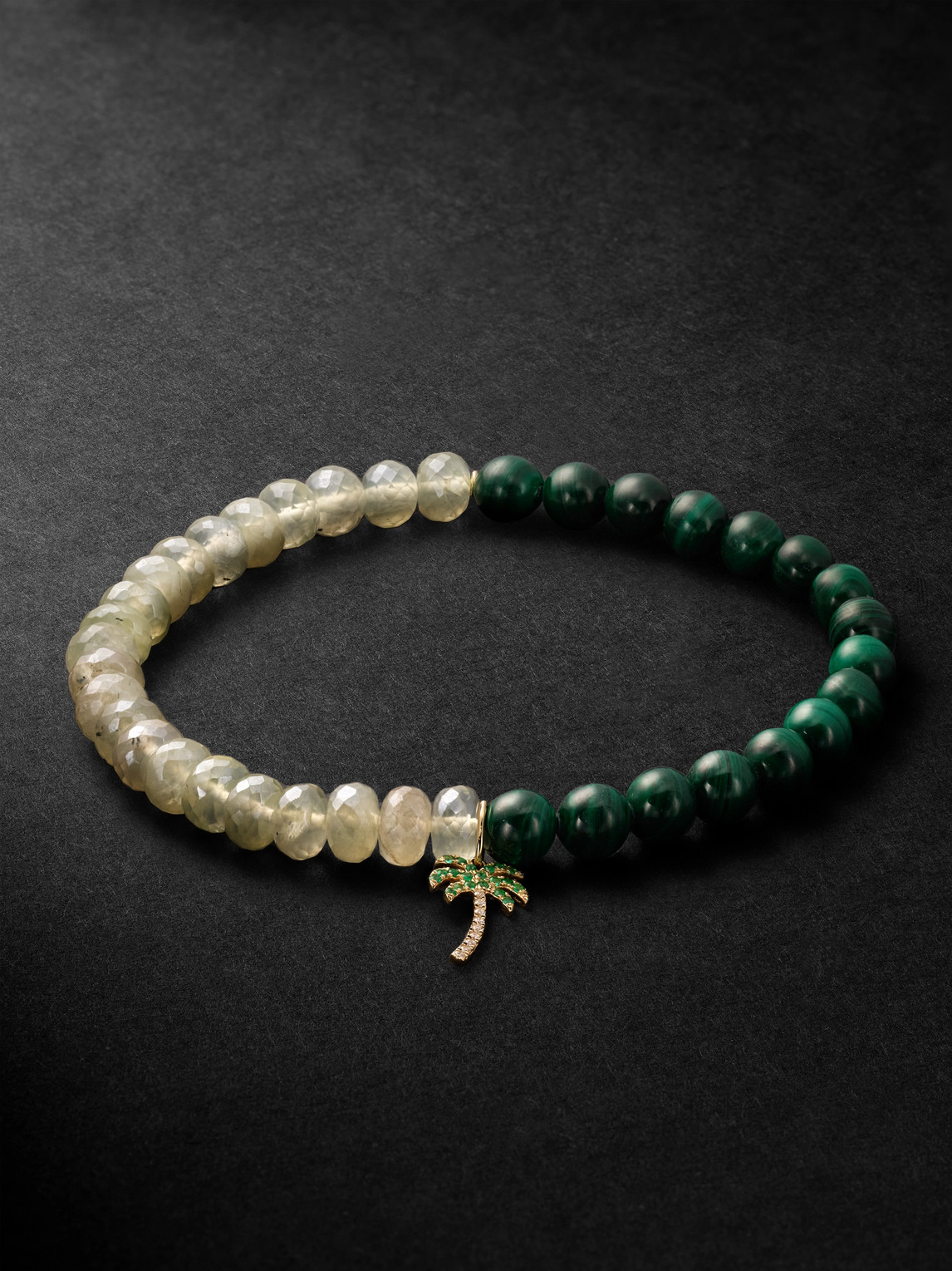 Sydney Evan 14-Karat Gold Multi-Stone Beaded Bracelet - Men