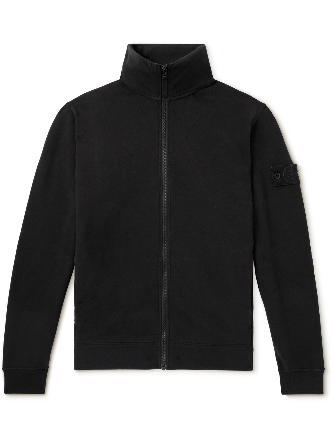 Stone Island - Ghost Cotton-Blend Jersey Zip-Up Sweatshirt - Men - Black - XXL