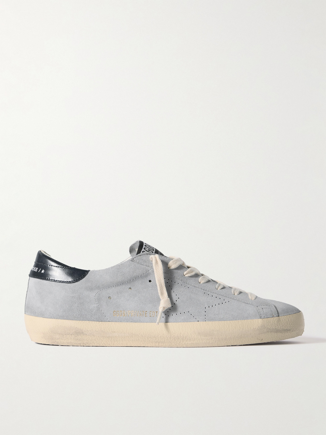 Golden Goose Super-Star Distressed Patent Leather-Trimmed Suede Sneakers - Men