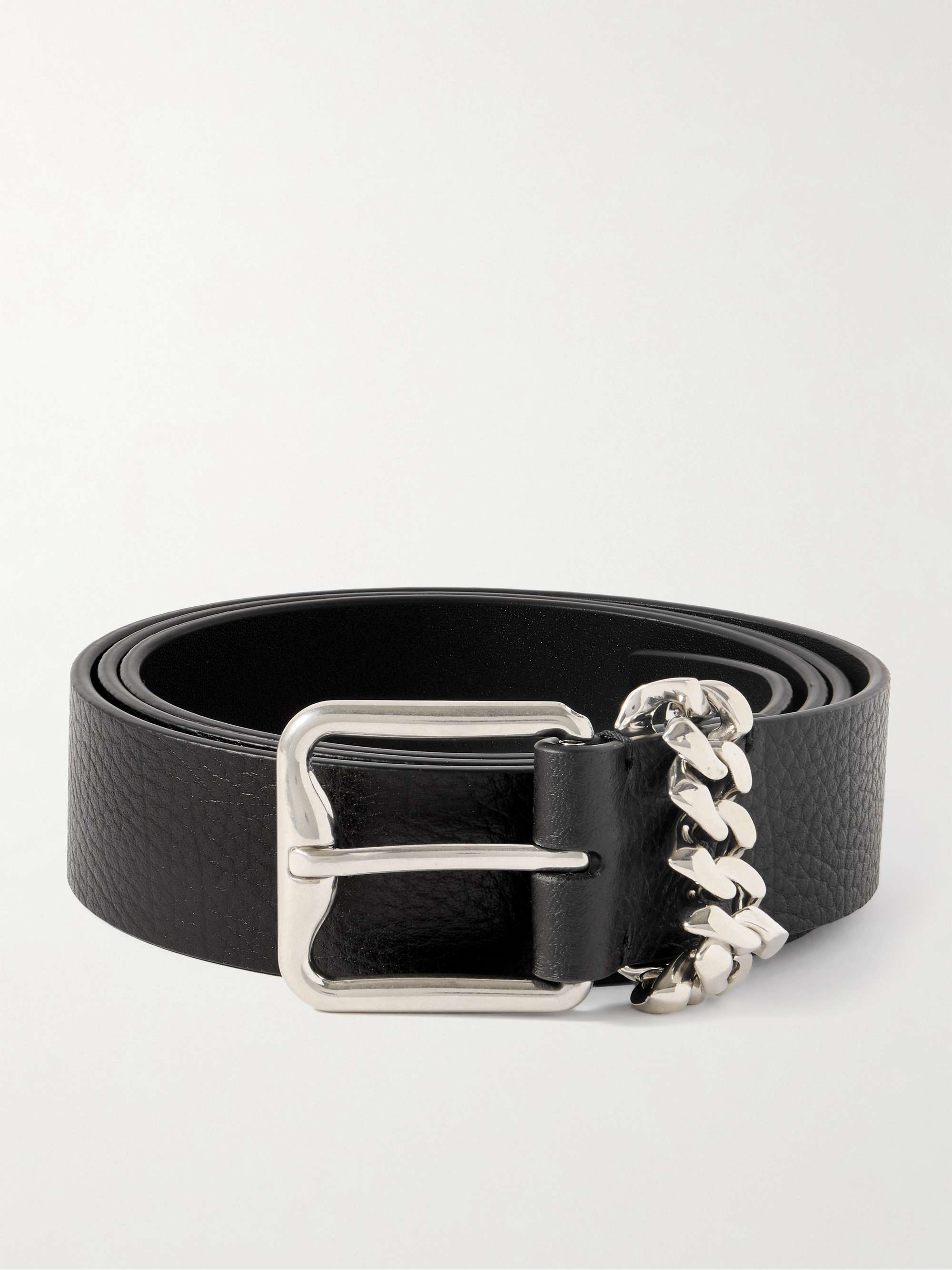 Cintura in pelle pieno fiore con catena 3 cm BURBERRY da uomo MR PORTER